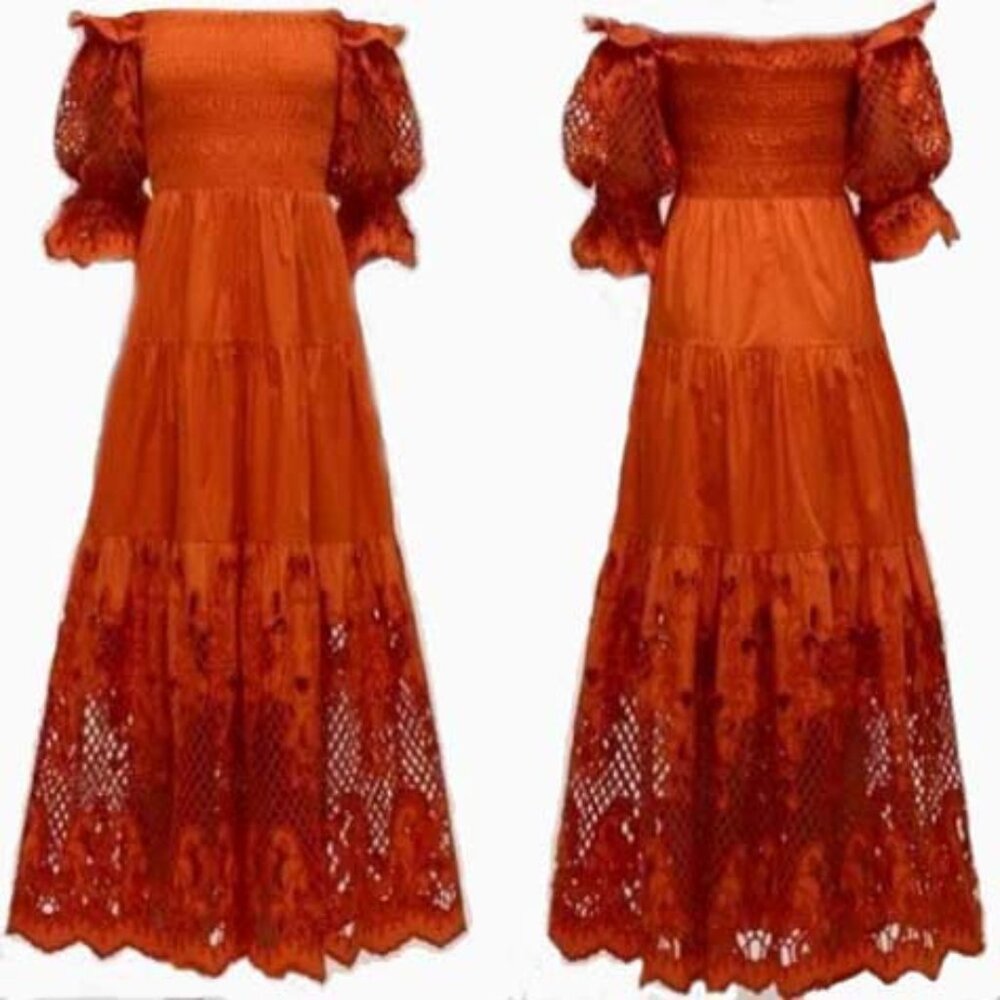 Summer Look Self Portrait Lattice Bodice Maxi Dress